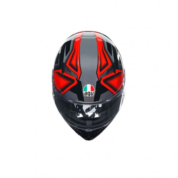 CASCO AGV K3 E2206 - COMPOUND BLACK/RED