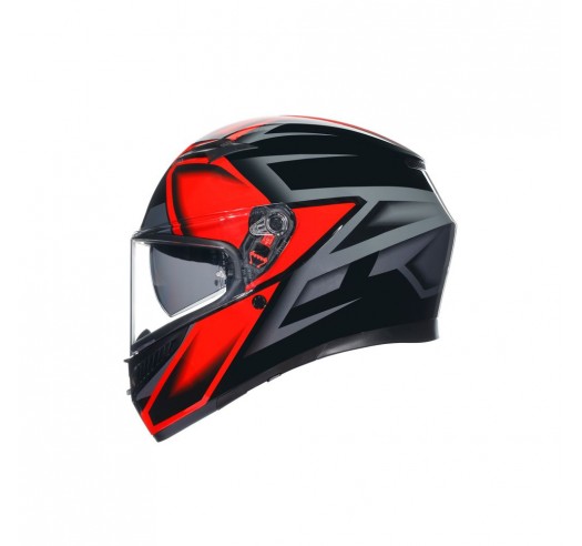 CASCO AGV K3 E2206 - COMPOUND BLACK/RED CASCO AGV K3 E2206 - COMPOUND BLACK/RED