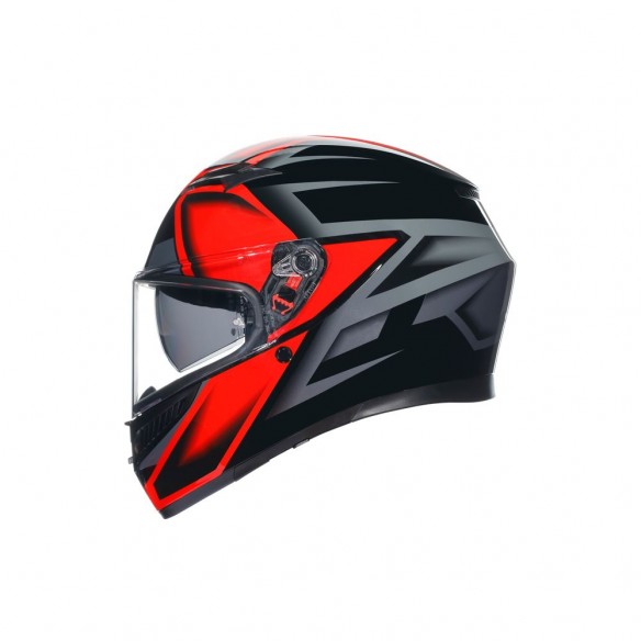 CASCO AGV K3 E2206 - COMPOUND BLACK/RED