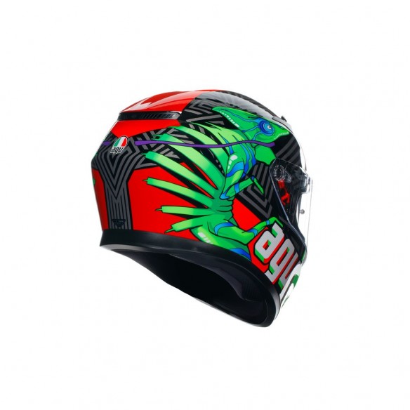 CASCO AGV K3 E2206 - KAMALEON BLACK/RED/GREEN