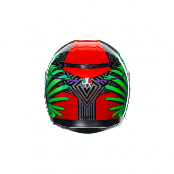 CASCO AGV K3 E2206 - KAMALEON BLACK/RED/GREEN